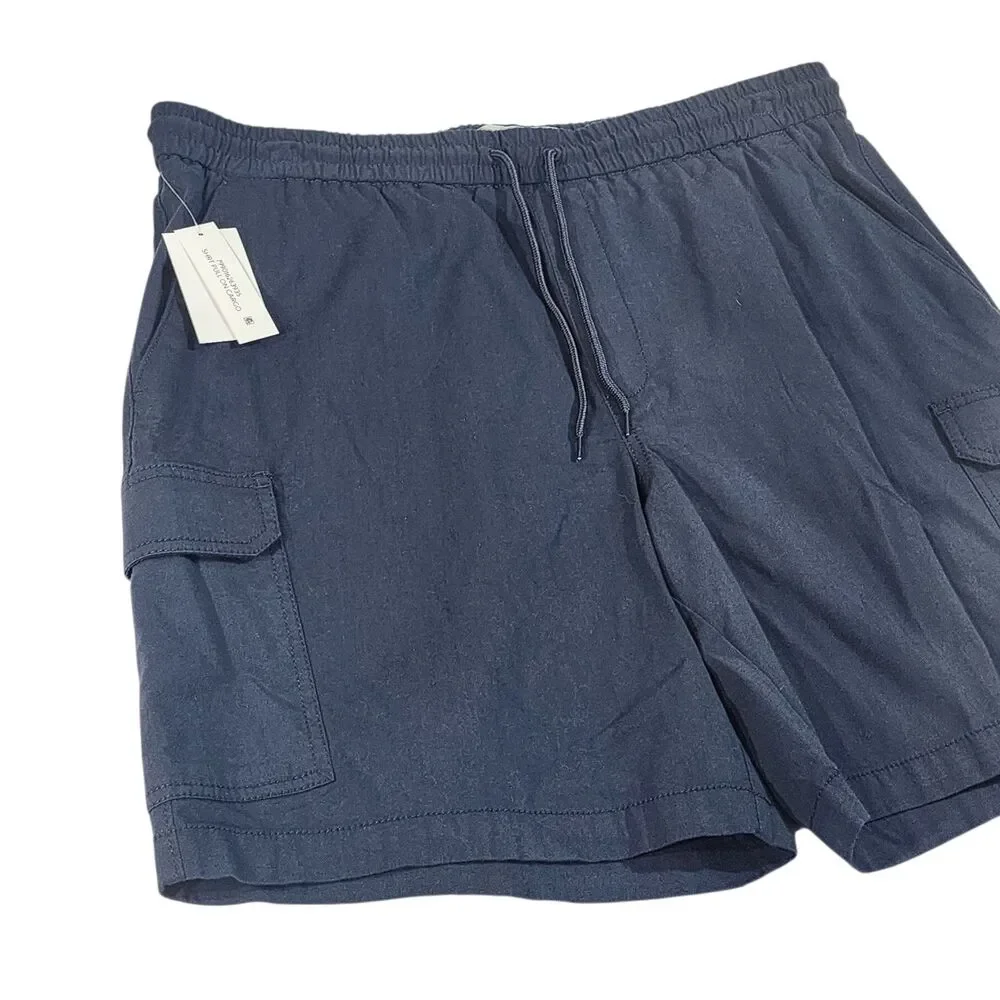 Penguin Mens Slim Fit Stretch Cargo Shorts XL Dark Sapphire Nwt Casual Golf Work